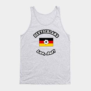 ⚽ Deutschland Football, Schwarz-Rot-Gold, Los Auf! Team Spirit Tank Top